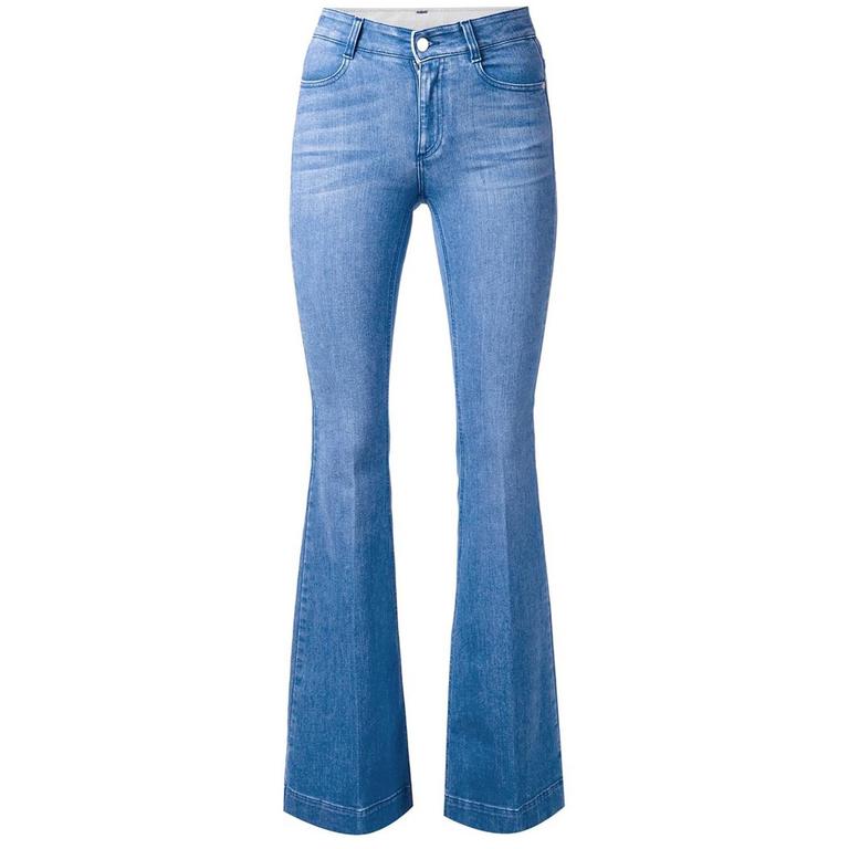 Stella McCartney Blue Flare Jeans Sz 29 For Sale at 1stDibs