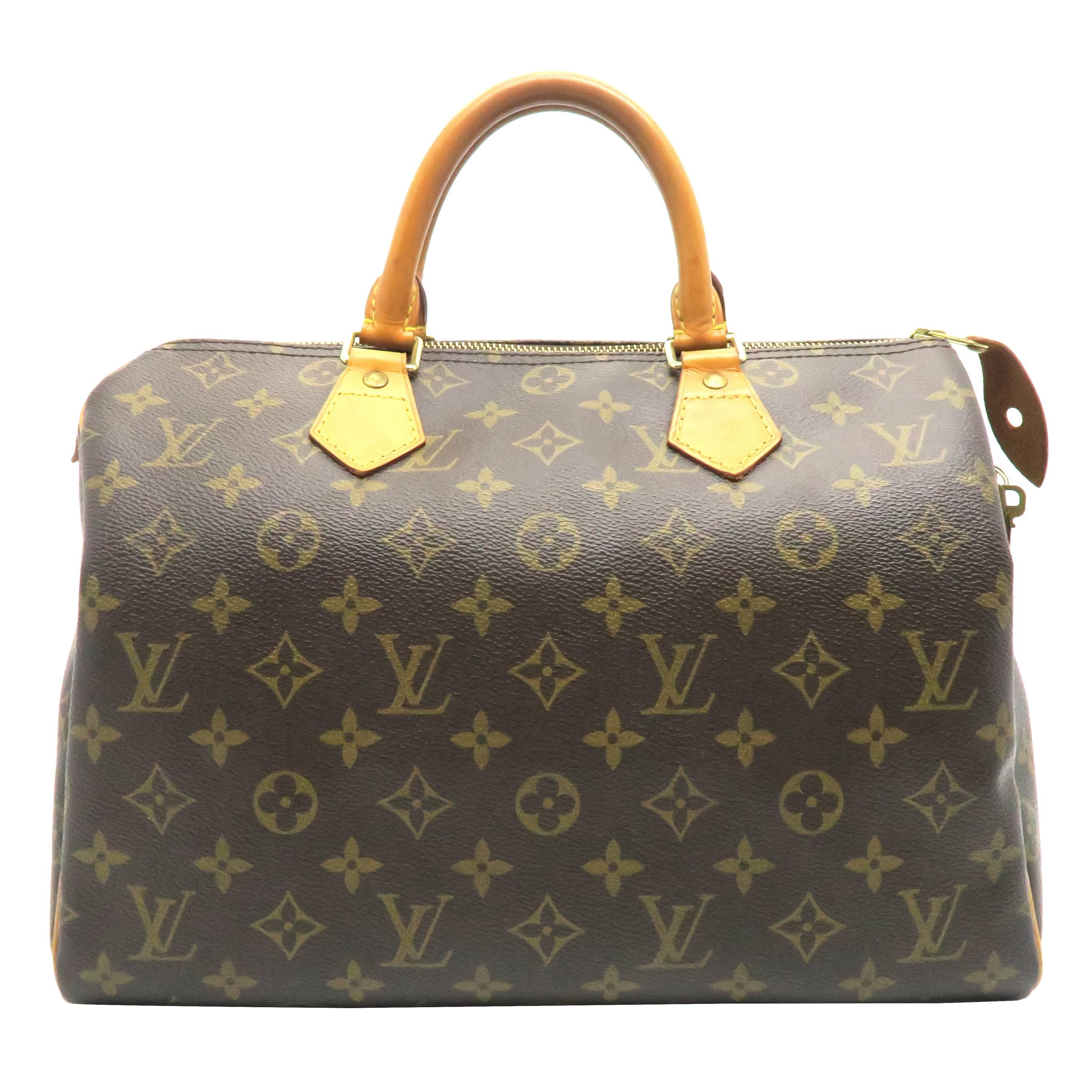 Louis Vuitton Speedy 30 Brown Monogram Handbag For Sale