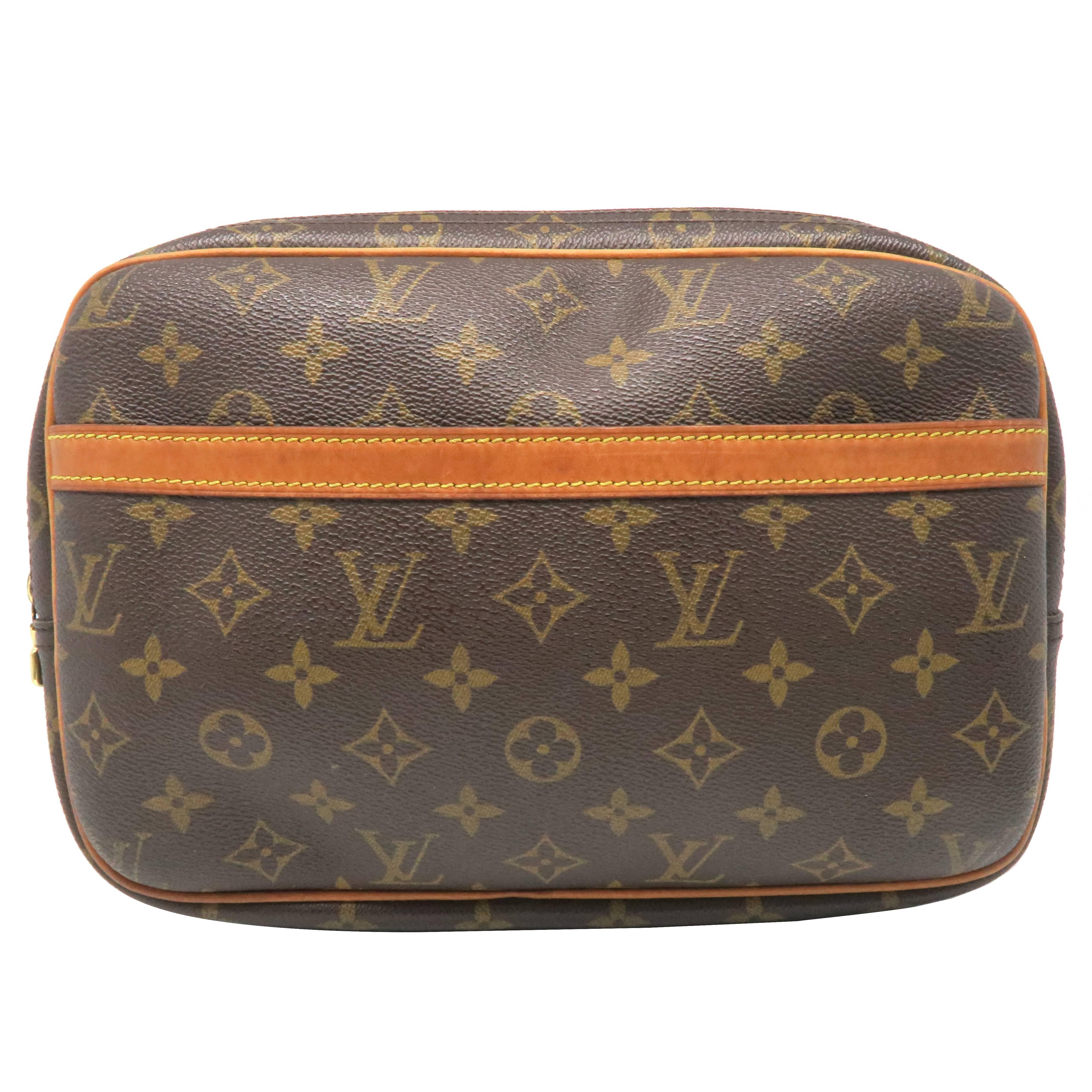 Louis Vuitton Reporter Brown Monogram Canvas Shoulder Bag