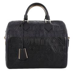 Louis Vuitton Paris Speedy Cube Bag Embossed Leather 30
