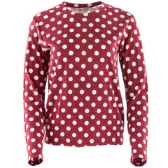 Comme Des Garçons Vintage Red and White Polkadot Pullover 9