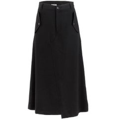 20th Century Comme Des Garçons Black Gabardine Trouser Style Skirt