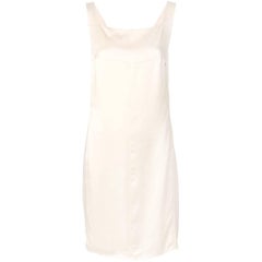 Vestito vintage Chanel in seta e satin color pesca