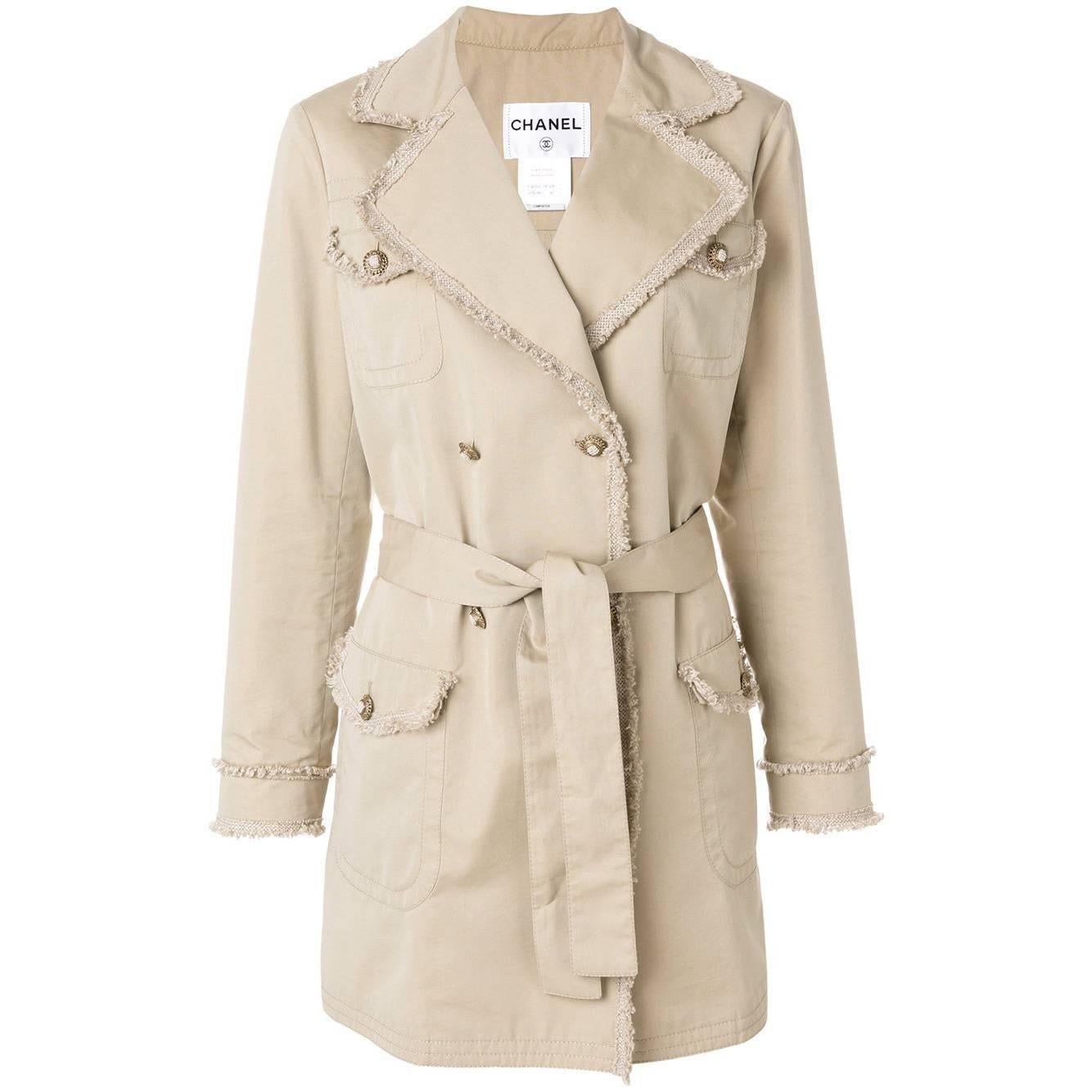 Vintage Chanel Trench Coat at 1stDibs | chanel coat