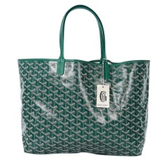 Used Green Goyard St. Louis Tote Bag