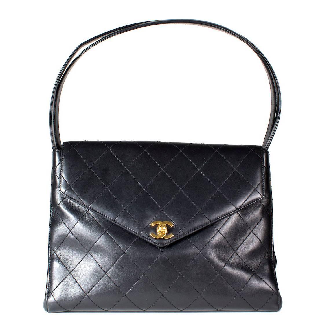 Chanel Quilted Black Leather Bag