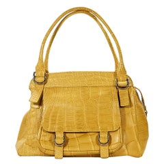 Yellow Suarez Alligator Shoulder Bag 11