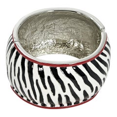 Black & White Oscar de la Renta Zebra Bangle 1