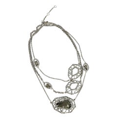 Silvertone Alexis Bittar Layered Necklace