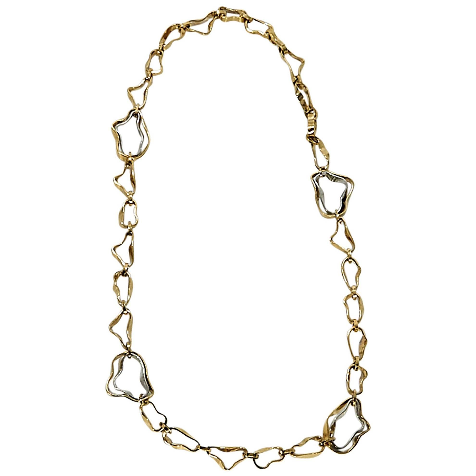 Goldtone Balenciaga Link Necklace