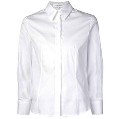 Carolina Herrera White Button Up Blouse Sz 4