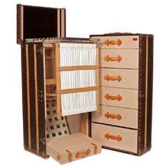 LOUIS VUITTON Vintage Large Steamer Wardrobe Trunk.