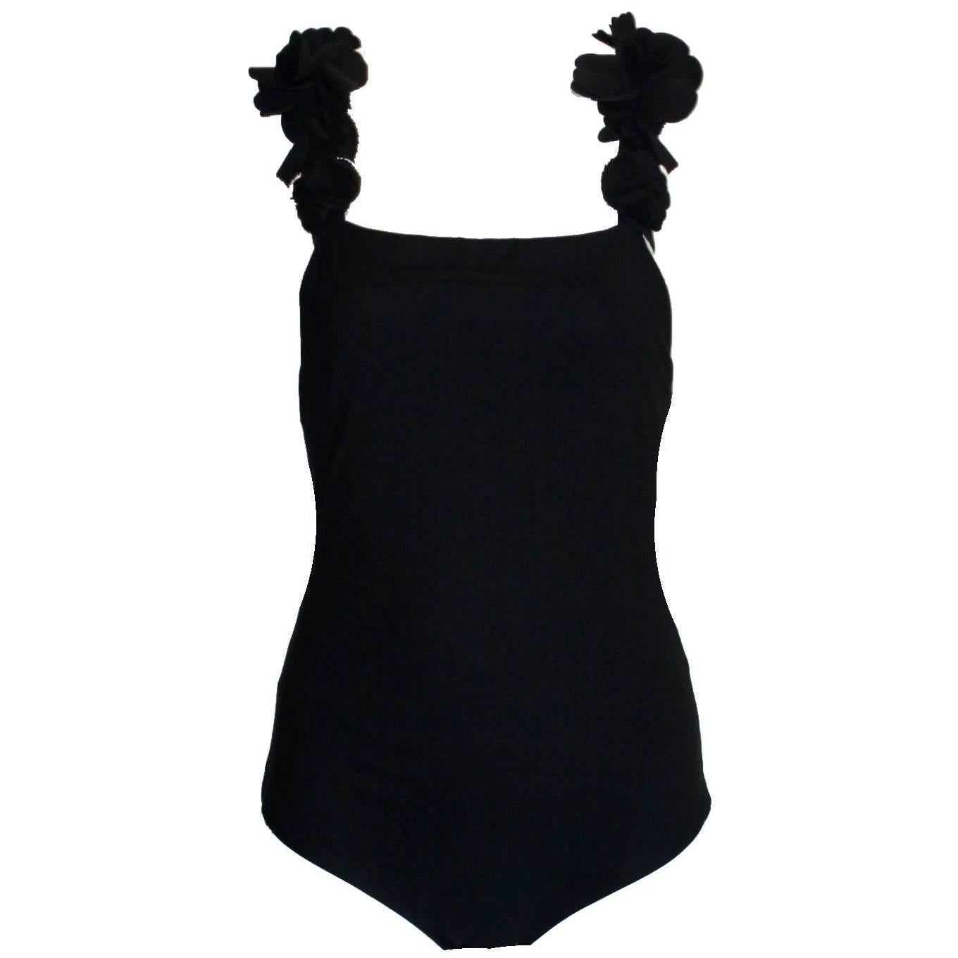 chanel logo swimsuit