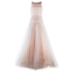 Valentino Women's Pink Embellished Tulle Gown 2