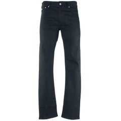Givenchy Mens Solid Black Cotton Blend Jeans W/ Zipper 10