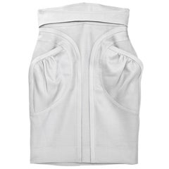 Fendi Grey Silk/Wool Skirt w/ Pockets Sz IT40