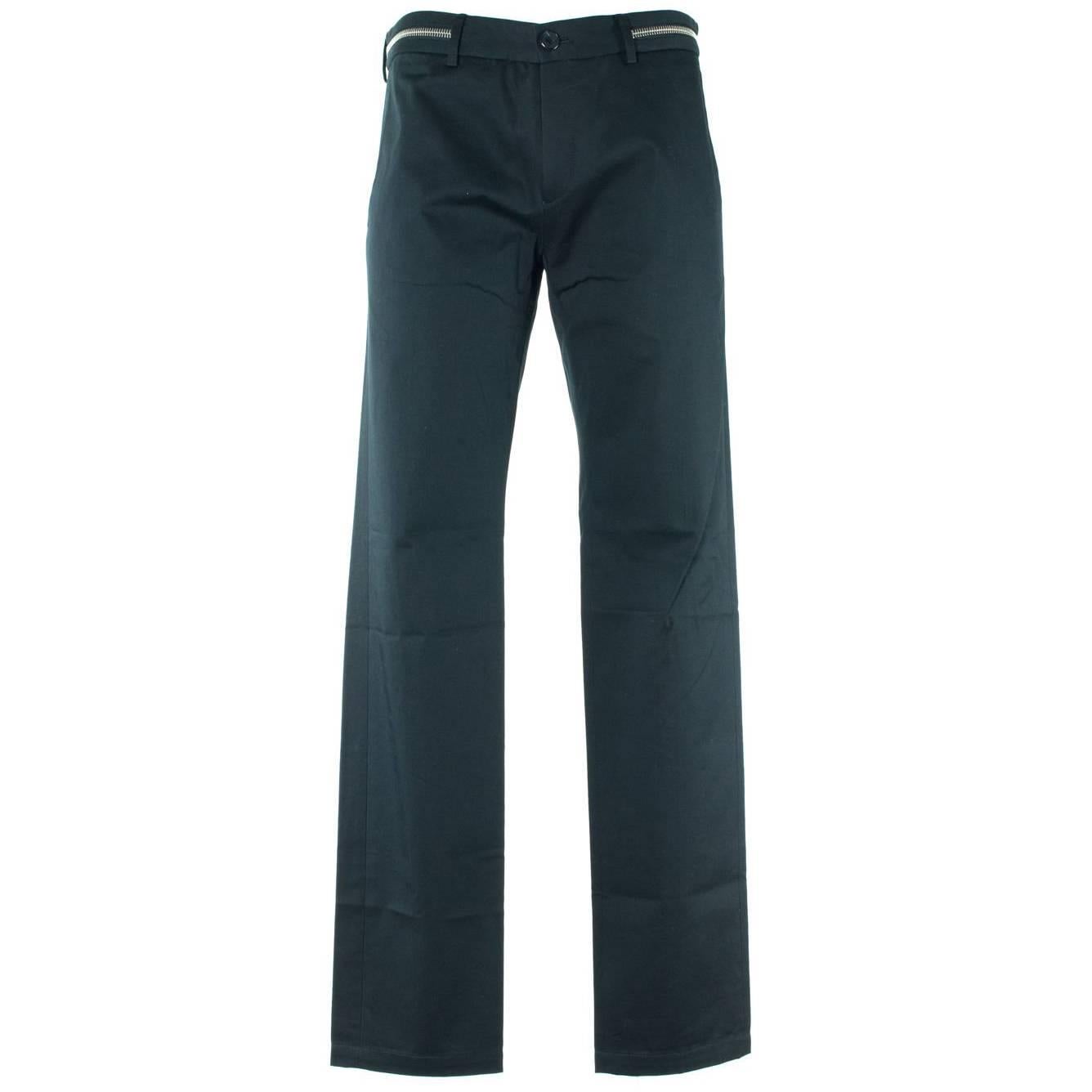 Givenchy Men's 100% Cotton Black W/ Zipper Pants For Sale