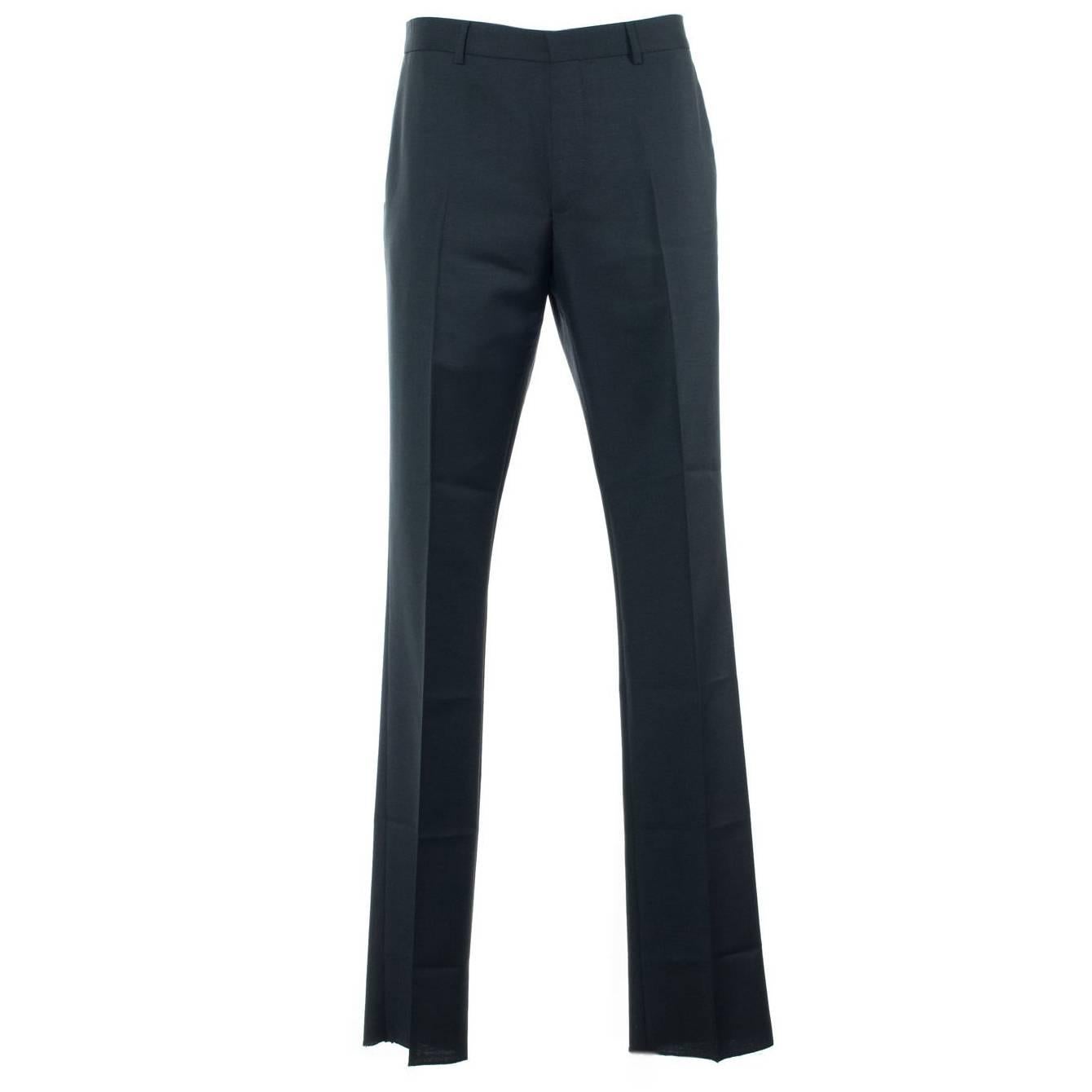 Givenchy Men's Classic Wool Blend Black Trousers  For Sale