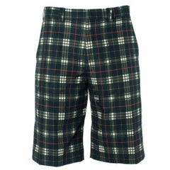 Givenchy Mens 100% Cotton Black Plaid Board Shorts 12