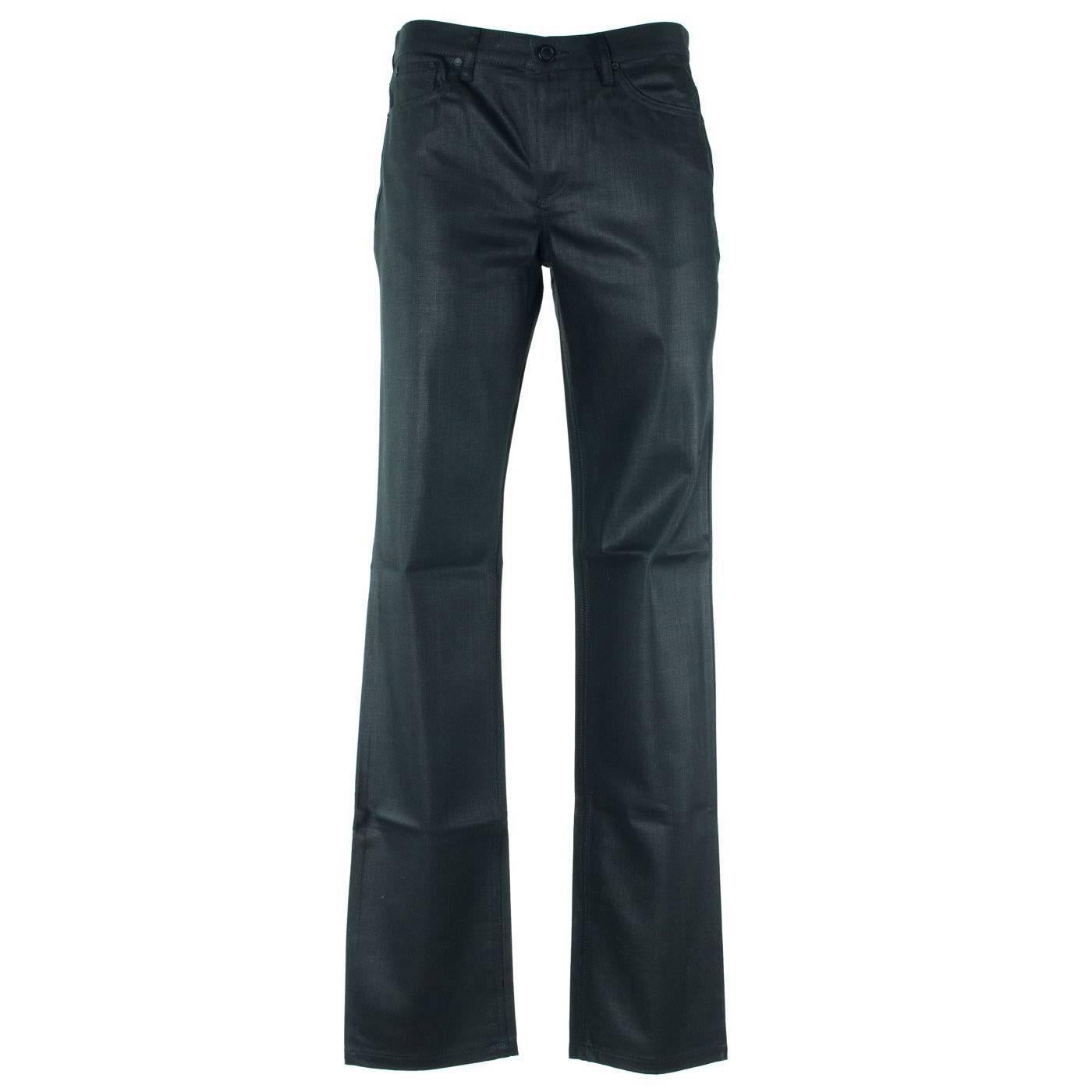 Givenchy Men's 100% Cotton Solid Black Jeans  For Sale