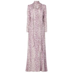 Haute Couture printed purple dress, Spring/Summer 1970 5