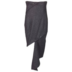 A/W 1996 Alexander McQueen 'Dante' Twisted Button Pin-up Wiggle Skirt 3