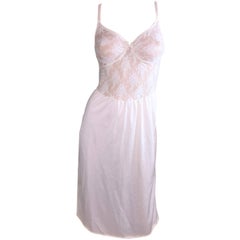 Vintage 1990's Christian Dior Sheer Ivory Mesh Lace Underwire Slip Dress 34C