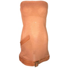 NWT S/S 1999 Gianfranco Ferre Runway Strapless Sheer Bustier Belt Mini Dress 2