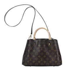 Brown Louis Vuitton Monogram Montaigne BB Satchel