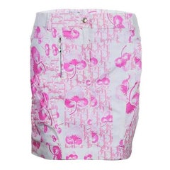 Christian Dior by John Galliano Diorissimo Pink Girlie Logo Skirt 10