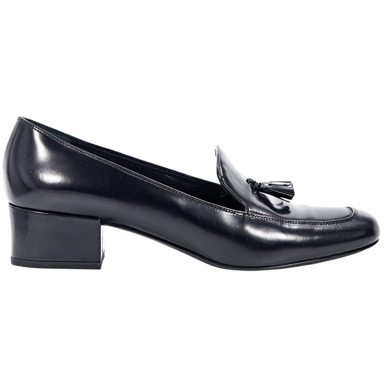 Black Yves Saint Laurent Montaigne Loafers For Sale at 1stDibs
