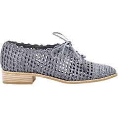 Blue Stuart Weitzman Raffia Oxfords 6
