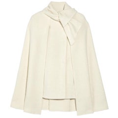 Vanessa Bruno Cream Wool Cape Sz IT38