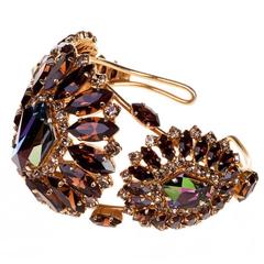 Vintage Magnificent Roger Scemama Crystal Bracelet