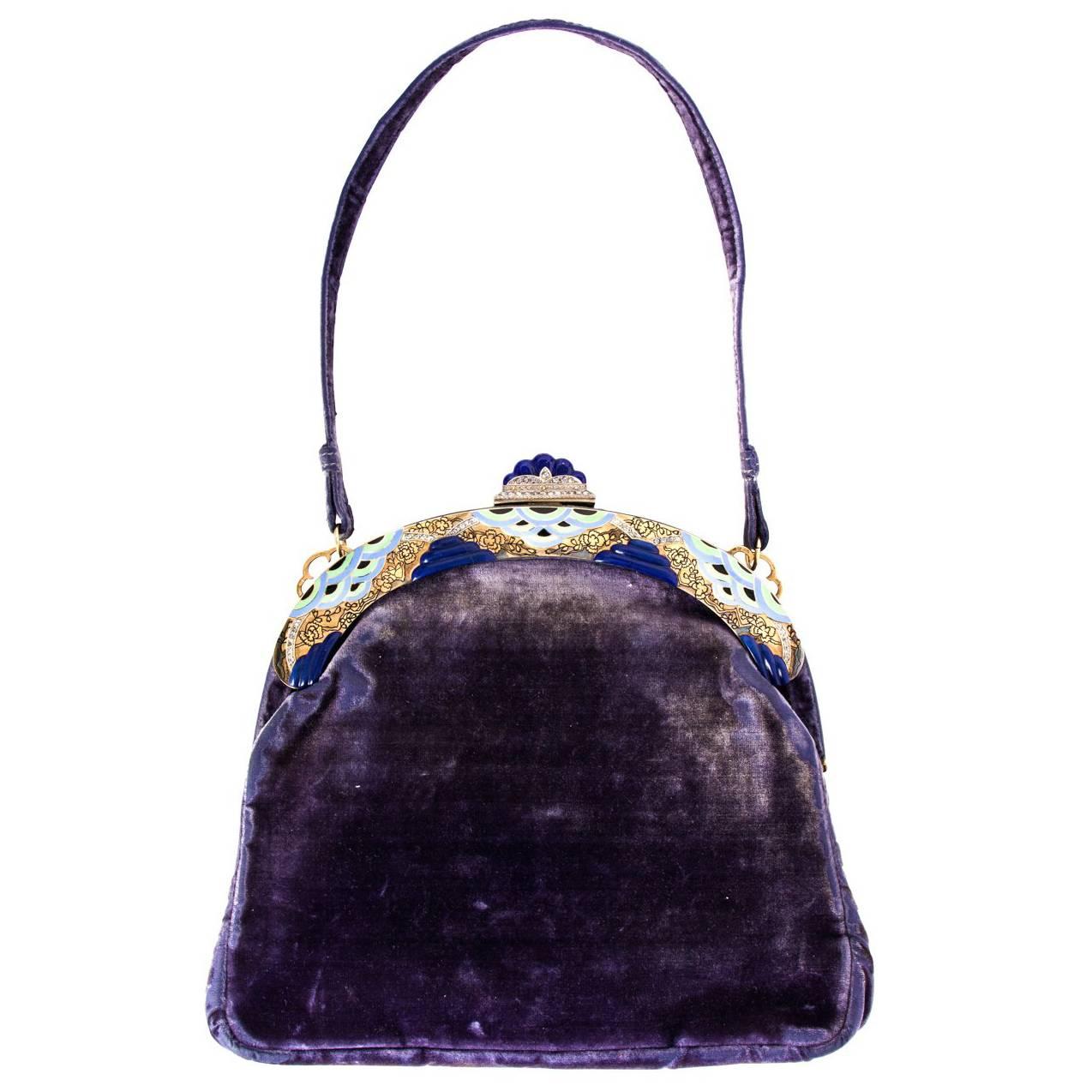 1920's French Art Deco Evening Bag  For Sale