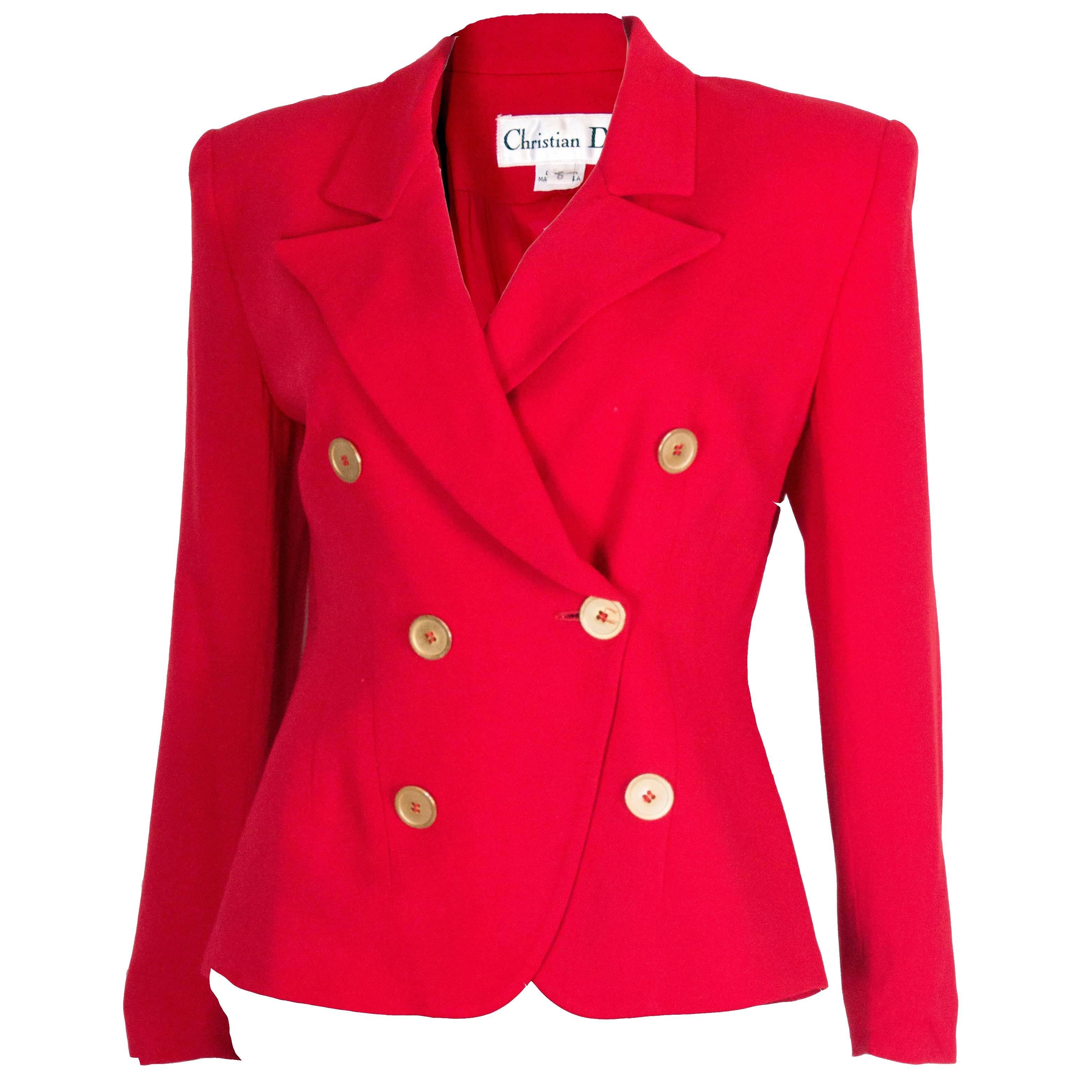 Christian Dior Red Jacket at 1stDibs | dior red coat, christian dior ...