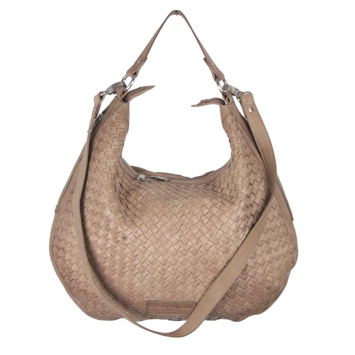 LIEBESKIND BERLIN Taupe WOVEN Leather MANDY Hobo BAG