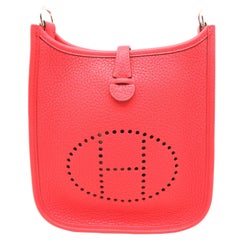 Hermes Evelyne TPM Red/Rouge Tomate Togo Leather Shoulder Bag