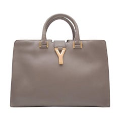 Yves Saint Laurent Grey Cabas Bag