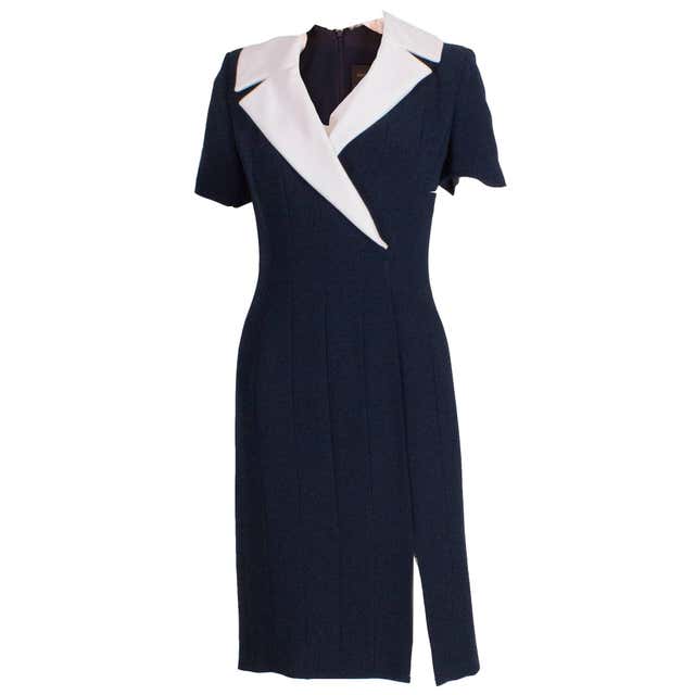 Bruce Oldfield Couture Dress with Detachable Collar For Sale at 1stDibs ...
