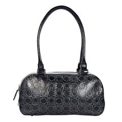 Black Salvatore Ferragamo Leather Shoulder Bag 6