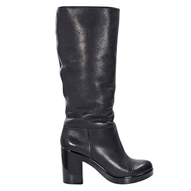 Black Robert Clergerie Leather Tall Boots