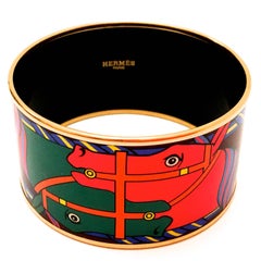 Hermes Enamel Bracelet - Extra Wide - New