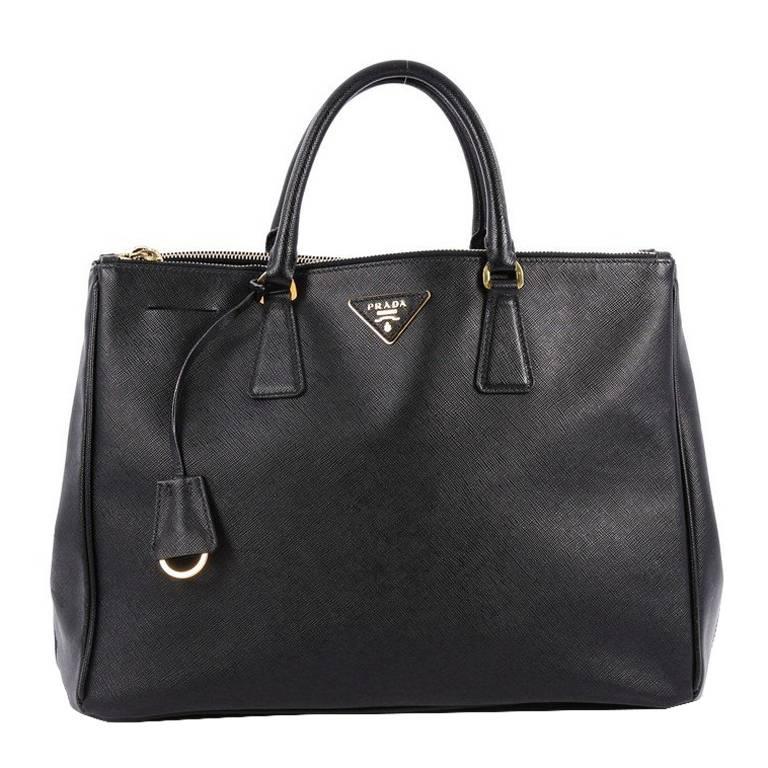 Prada Double Zip Lux Tote Saffiano Leather Large