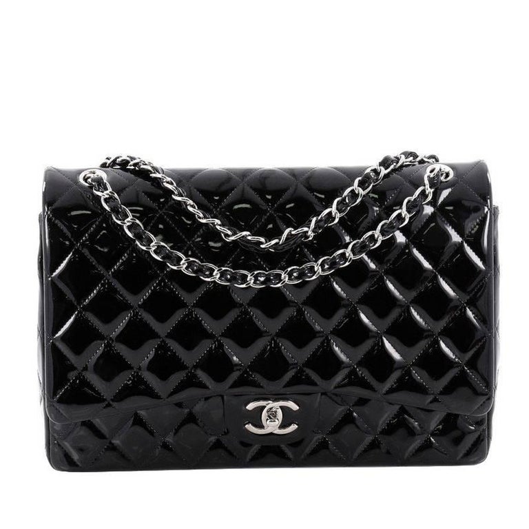 Chanel Classic Quilted Patent Maxi Double Flap Bag at 1stDibs chanel