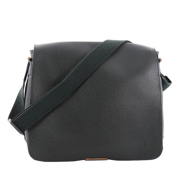 taiga leather messenger bag