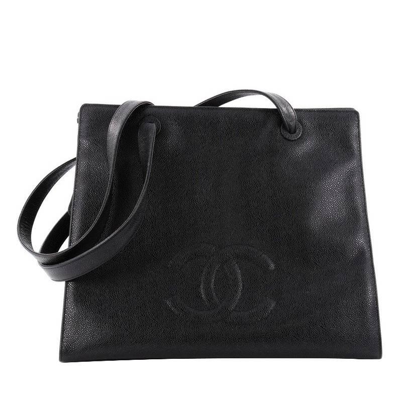 Chanel Vintage Timeless Zip Tote Caviar Large