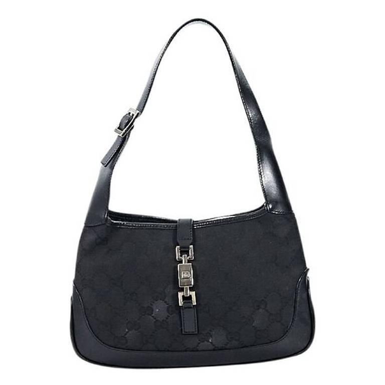 Black Gucci Small GG Jackie Shoulder Bag For Sale at 1stdibs