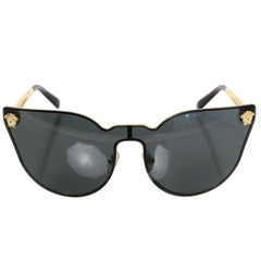 Versace Black Medusa Cat-Eye Sunglasses with Box and Case