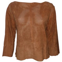 Gorgeous Hermès Tunique Perforated Brown Suede / EXCELLENTE CONDITION